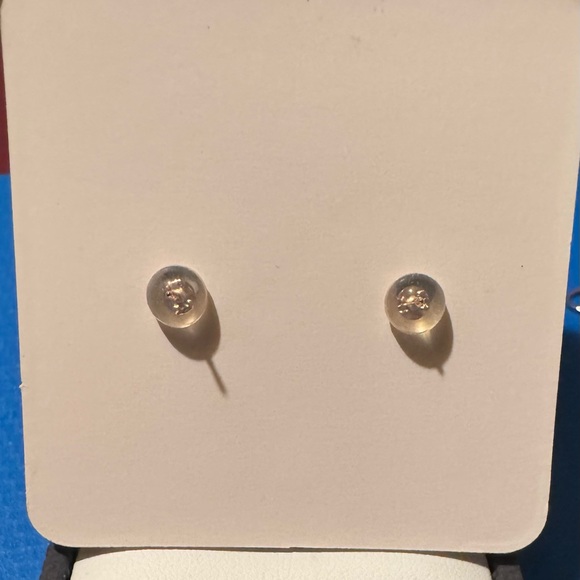 ROUND MORGANITE 14K ROSE GOLD CHILDRENS STUD EARRINGS 0.60CTW - Picture 2 of 3